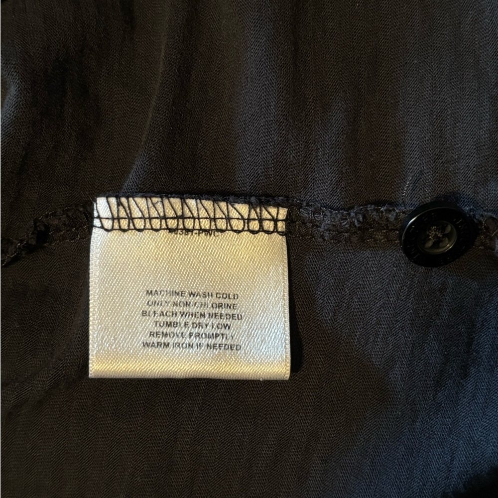 Vtg Structure Button Down Black Long Sleeves Shir… - image 8